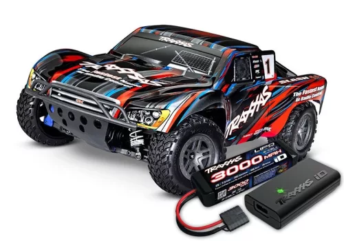 TRAXXAS Slash 4x4 BL-2S piros 1/10 Rövidpályás RTR, BL-2S Brushless, 2827X akkumulátorral + 2920 töltővel