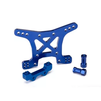   Első lengéscsillapító torony 7075-T6, alumínium, kék, TRAXXAS 4x4 és VXL Slash, Stampede, Rally modellekhez