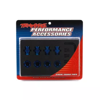   Kerékagy 17mm-es anyával, kék, fogazattal (4) TRAXXAS 4x4&VXL Rustler, Slash, Stampede, Hoss, Rally