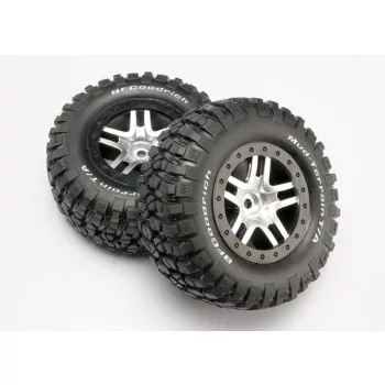   BFGoodrich gumiabroncsok 2.2/3.0 szatén króm/fekete felniken (2) TRAXXAS Slash 2WD hátul, Slash 4x4 elöl/hátul (TSM besorolású)