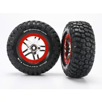   BFGoodrich S1 gumiabroncsok SCT 2.2/3.0 felniken króm/piros színben (2) TRAXXAS Slash 2WD hátul, Slash 4x4 elöl/hátul