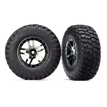   BFGoodrich S1 gumiabroncsok 2.2/3.0 króm/fekete felniken (2) TRAXXAS Slash 2WD hátul, Slash 4x4 elöl/hátul (TSM besorolású)