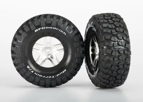 BFGoodrich S1 gumiabroncsok 2.2/3.0 szatén króm/fekete felniken (2) TRAXXAS Slash 2WD hátul, Slash 4x4 elöl/hátul