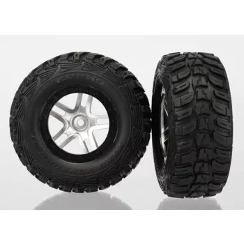   Kumho gumiabroncsok SCT 2.2/3.0 felniken szatén króm/fekete színben (2) TRAXXAS Slash 2WD hátul, Slash 4x4 elöl/hátul