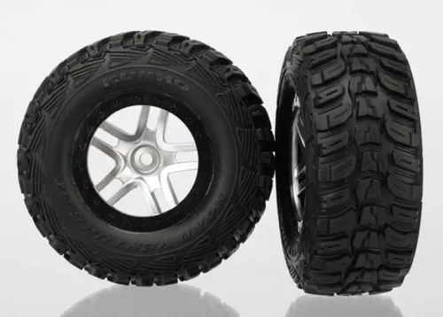 Kumho gumiabroncsok SCT 2.2/3.0 felniken szatén króm/fekete színben (2) TRAXXAS Slash 2WD hátul, Slash 4x4 elöl/hátul