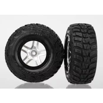   Kumho S1 gumiabroncsok 2.2/3.0 szatén króm/fekete felniken (2) TRAXXAS Slash 2WD hátul, Slash 4x4 elöl/hátul