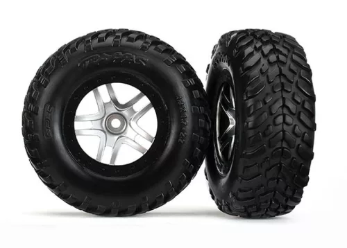 SCT gumiabroncsok SCT 2.2/3.0 felniken króm/fekete színben (2) TRAXXAS Slash 2WD hátul, Slash 4x4 elöl/hátul (TSM besorolású)