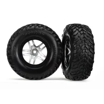   SCT S1 gumiabroncsok SCT 2.2/3.0 felniken króm/fekete színben (2) TRAXXAS Slash 2WD hátul, Slash 4x4 elöl/hátul (TSM besorolású)