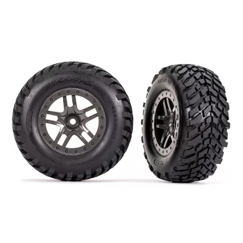   SCT gumiabroncsok SCT felniken, szürke (2) TRAXXAS 2WD hátul, 4WD elöl/hátul (TSM besorolású)