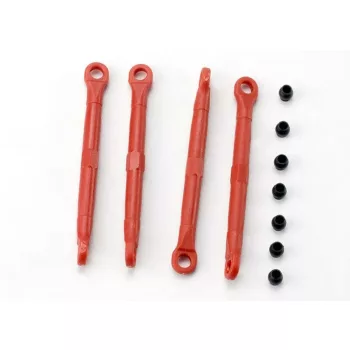   Piros műanyag összekötőrudak golyókkal, elöl/hátul (4 db) TRAXXAS 1/16 Slash