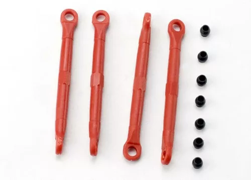 Piros műanyag összekötőrudak golyókkal, elöl/hátul (4 db) TRAXXAS 1/16 Slash