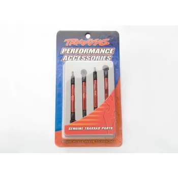   Alumínium piros összekötőrudak első/hátsó (4) TRAXXAS 1/16 Slash