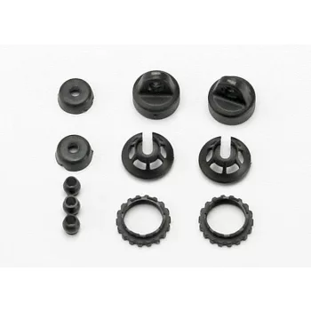   Rugólemezek és bilincsek GTR 1/16 lengéscsillapítókhoz (2) TRAXXAS 1/16 Slash, E-Revo, Summit és TRX-4 Traxx