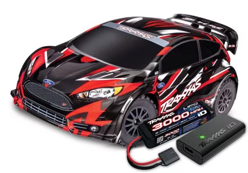 Traxxas ford fiesta st 4x4 bl-2s piros 1/10 rally RTR np825