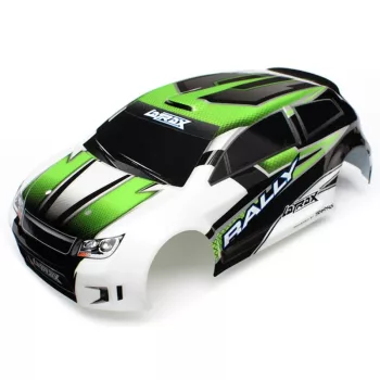 karosszéria 1/18 Rally zöld, matricákkal
