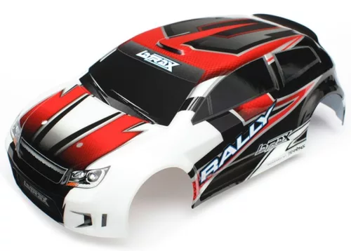karosszéria 1/18 Rally piros, matricákkal