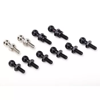   Pivot golyók fekete (6), ezüst (2), fekete hosszú (2) LATRAX 1/18 Rally, Teton, Prerunner