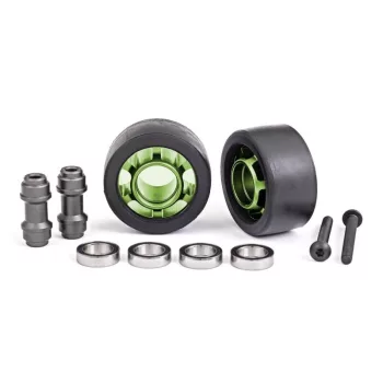   Komplett kerék wheelie bar-hoz 6061-T6 alumínium zöld (2) TRAXXAS X-Maxx, XRT, Maxx