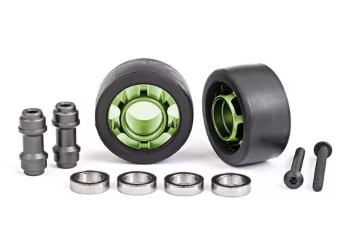 Komplett kerék wheelie bar-hoz 6061-T6 alumínium zöld (2) TRAXXAS X-Maxx, XRT, Maxx