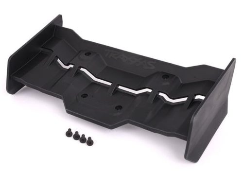 Heckflügel schwarz mit Schrauben