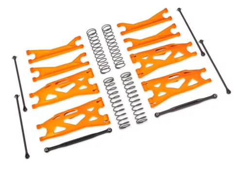 Wide-X-Maxx lengőkar készlet narancs TRAXXAS X-Maxx, XRT (összekötőrudakkal, tengelyekkel, rugókkal)