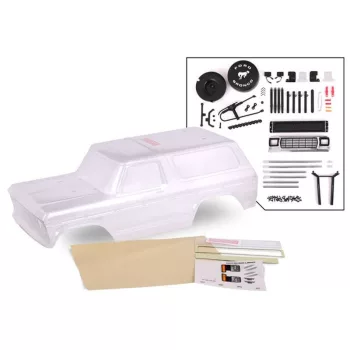   Ford Bronco 1979 átlátszó karosszéria TRAXXAS TRX-4, kiegészítőkkel (TRX8072 belső sárvédő szükséges hozzá)