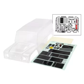   Land Rover Defender karosszéria, átlátszó, kiegészítőkkel, TRAXXAS TRX-4