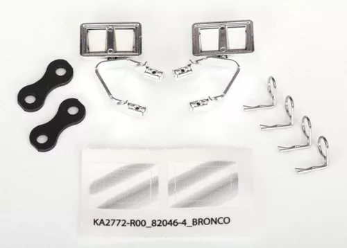 Króm oldalsó tükrök balra/jobbra (2) rombusz alakú klipszekkel (4) TRAXXAS TRX-4 Bronco 1979