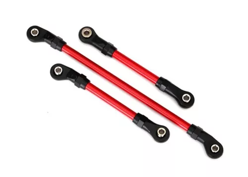 Kormányrúd készlet, acél, piros, 5x117mm, 5x60mm, 5x63mm (1 db mindegyikből) TRAXXAS TRX-4 (TRX8140R-hez)