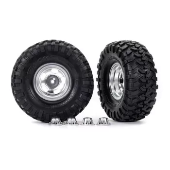  Canyon Trail 5.3x2.2 gumiabroncsok szatén króm felniken (2 db) TRAXXAS TRX-4 High Trail (TRX8255A szükséges)