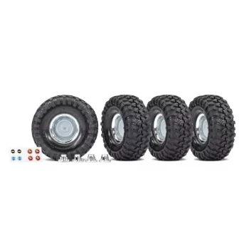   Canyon Trail 4.6x1.9 gumik króm felniken, dísztárcsák (4 db) TRAXXAS TRX-4&6 (TRX8255A keréktengelyhez)