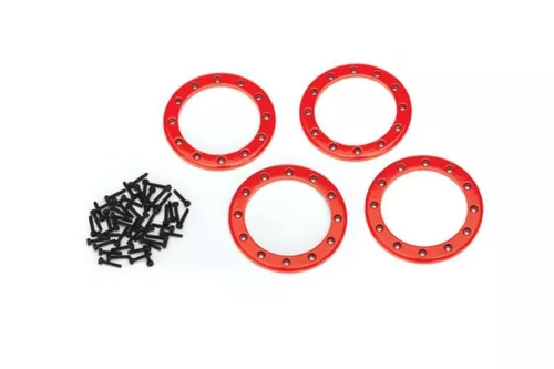 Beadlock gyűrű 2.2 Alumínium piros, csavarokkal (4 db) TRAXXAS TRX-4 (Method 105 felnihez)