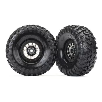   SLVR Canyon Trail 4.6x1.9 Method felnikkel, fekete-króm (2 TRAXXAS TRX-4&6)