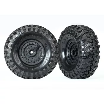   Canyon Trail 4.6x1.9 gumiabroncsok Tactical felniken, fekete (2 db) TRAXXAS TRX-4&6