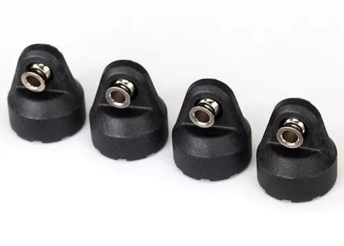Fekete lengéscsillapító sapkák golyókkal (4) TRAXXAS 4-Tec 2.0 és 3.0, Rustler, Slash, Stampede, Bandit