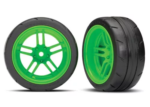 Response gumiabroncsok 1.9-es felniken, zöld, extra széles hátul (2) TRAXXAS 4-Tec 2.0, Ford GT (VXL besorolású)