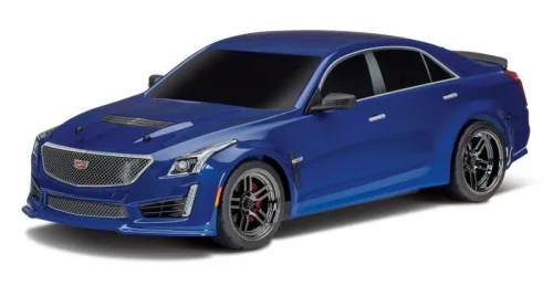 Cadillac CTS-V kék karosszéria kiegészítőkkel és matricákkal TRAXXAS 4-Tec 2.0, Ford GT