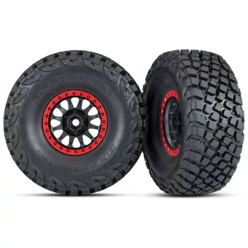   BFGoodrich Baja KR3 gumiabroncsok fekete/piros felniken (2) TRAXXAS UDR