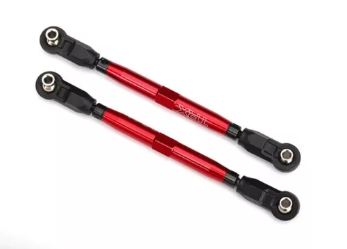 Első kerékösszetartás-beállító rúd 7075-T6 alumínium piros 102mm (2) TRAXXAS UDR