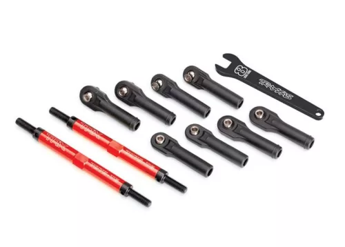 7075-T6 alumínium piros 144mm gömbfejjel ellátott TRAXXAS E-Revo 2.0 kerékösszetartási rudak