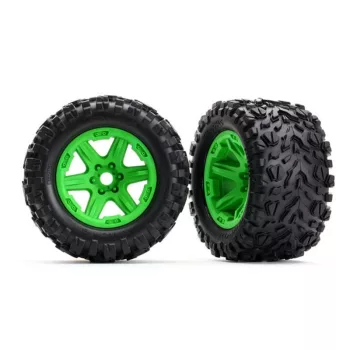   Talon EXT 3.8 gumiabroncs felnin, zöld (2) TRAXXAS E-Revo 2.0, Sledge (TSM minősítésű)