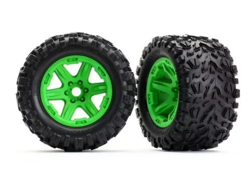Talon EXT 3.8 gumiabroncs felnin, zöld (2) TRAXXAS E-Revo 2.0, Sledge (TSM minősítésű)