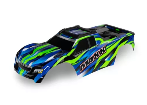 Maxx V2 zöld karosszéria TRAXXAS matricával (tengelytáv 352 mm)