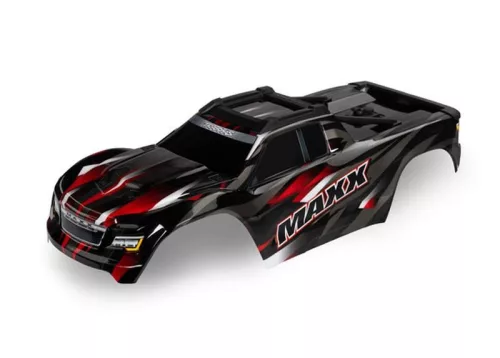 Maxx V2 piros karosszéria TRAXXAS matricával (tengelytáv 352 mm)