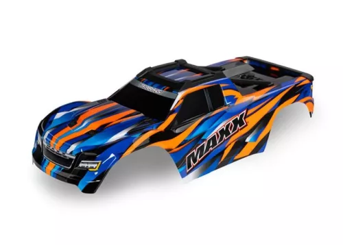 Maxx V2 narancs karosszéria TRAXXAS matricával (tengelytáv 352 mm)