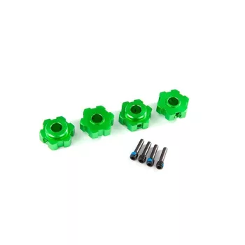 Hatszögletű kerékagy, alumínium, zöld, TRAXXAS