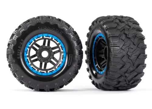 Maxx MT gumiabroncsok 2.8-as felniken, fekete/kék (2) TRAXXAS Maxx (TSM minősítésű)
