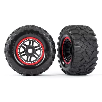   Maxx MT gumiabroncsok 2.8-as felniken, fekete/piros (2) TRAXXAS Maxx (TSM minősítésű)