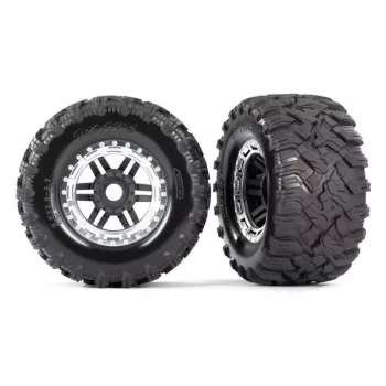   Maxx MT gumiabroncsok 2.8-as felniken, fekete/szatén króm (2) TRAXXAS Maxx (TSM minősítésű)