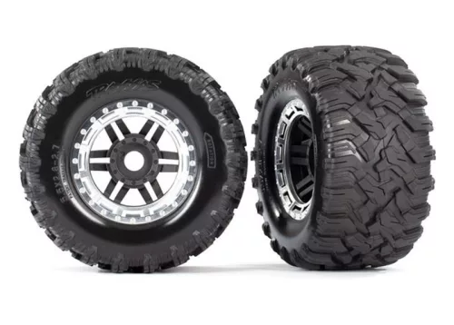 Maxx MT gumiabroncsok 2.8-as felniken, fekete/szatén króm (2) TRAXXAS Maxx (TSM minősítésű)